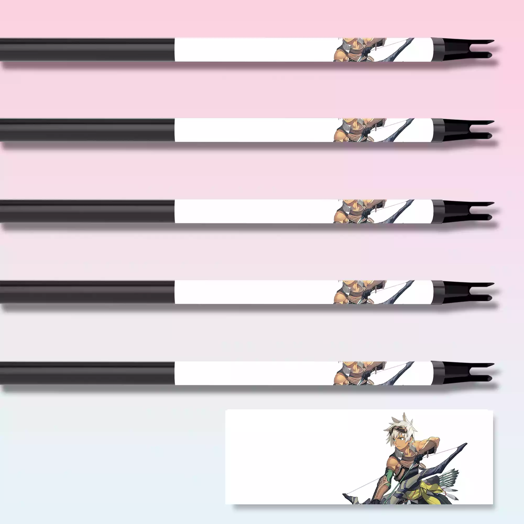 Anime Archery Design Arrow Wrap with Archery Customs logo