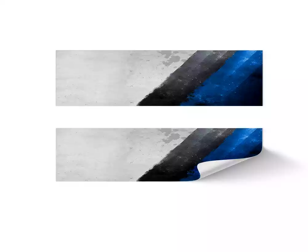 Blue Grey Grunge Design Arrow Wrap with Archery Customs logo