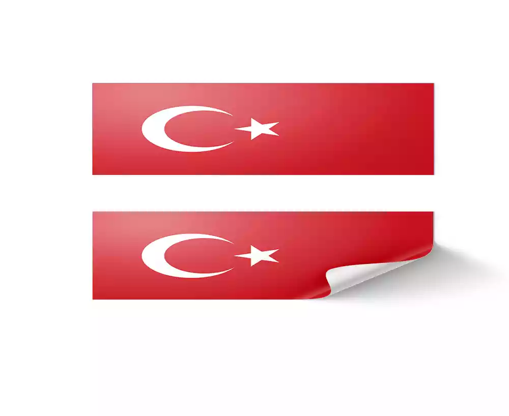 Turkish Flag Arrow Wrap with Archery Customs logo