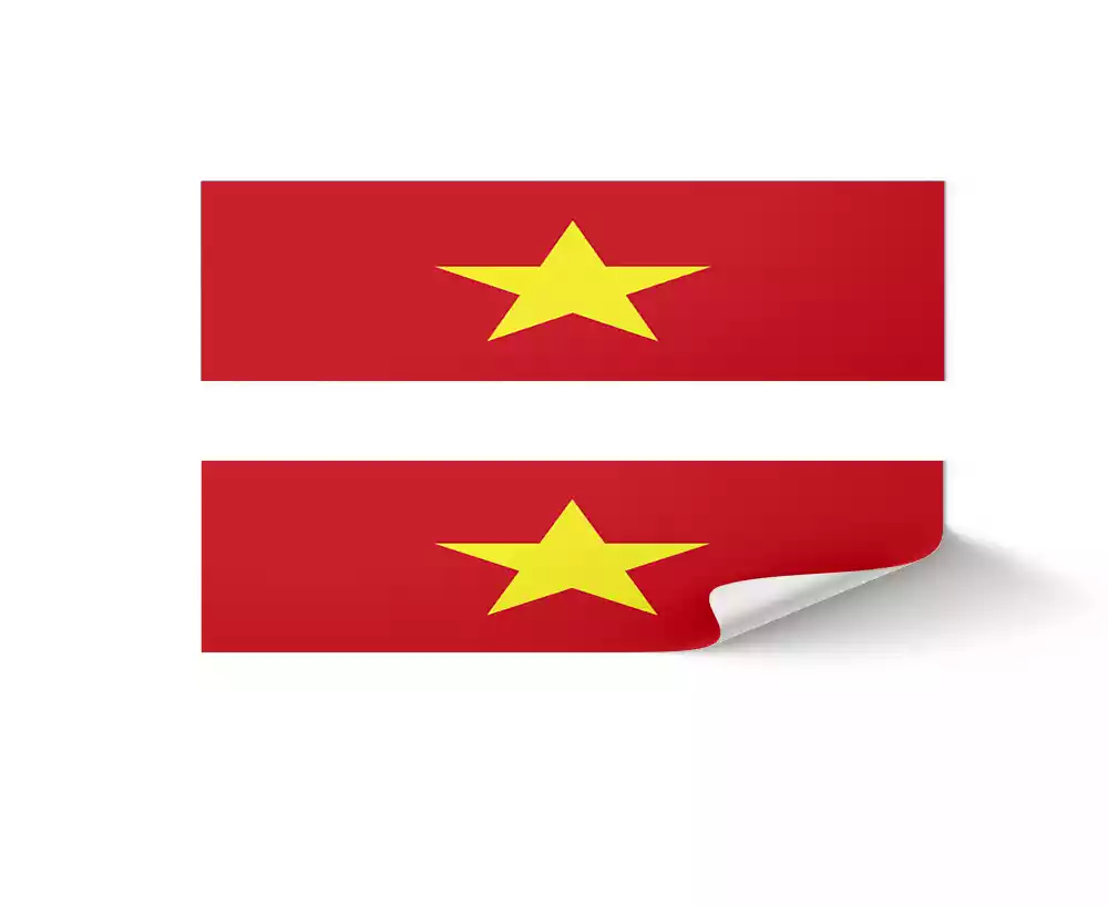 Vietnamese Flag Arrow Wrap with Archery Customs logo