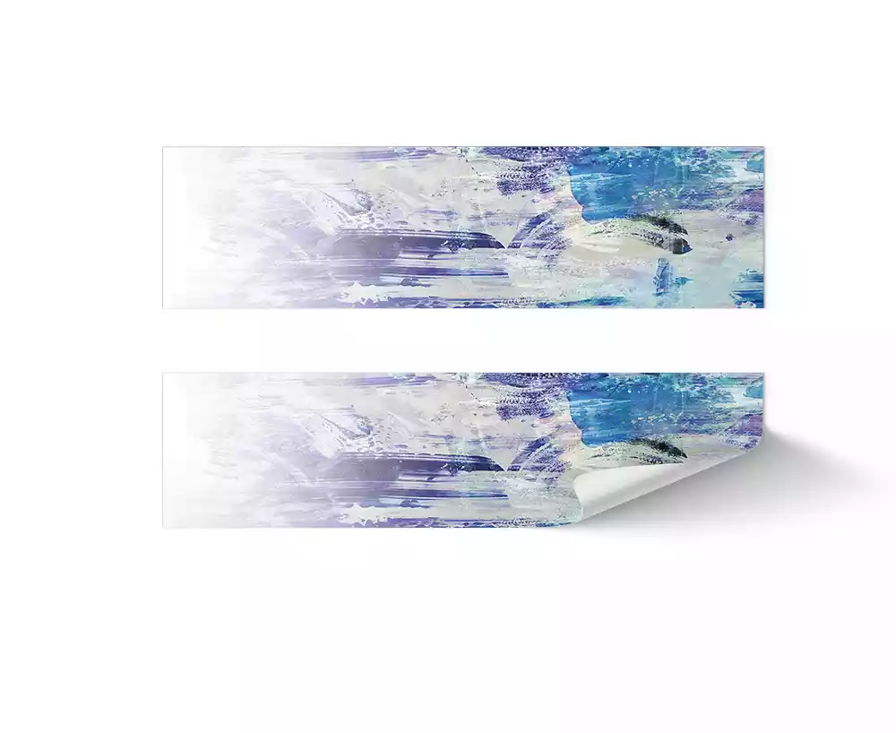 Watercolor painting with green white and purple Range Design Arrow Wrap with Archery Customs logo