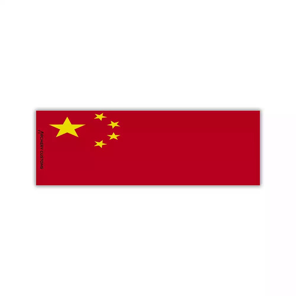Chinese Flag Arrow Wrap with Archery Customs logo