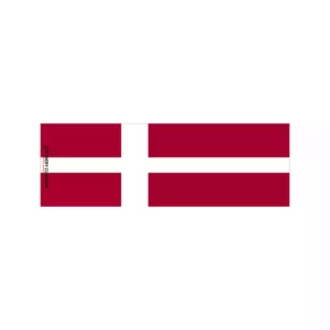 Danish Flag Arrow Wrap with Archery Customs logo