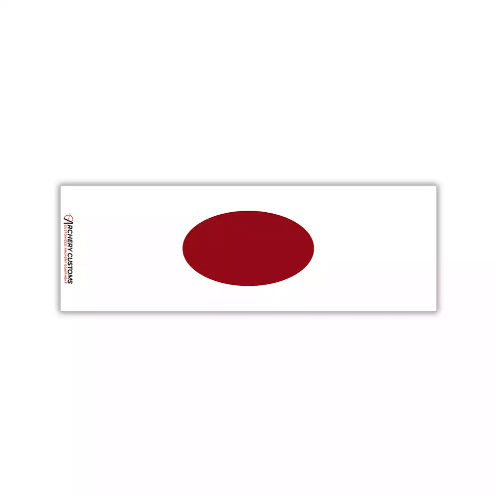 Japanese Flag Arrow Wrap with Archery Customs logo