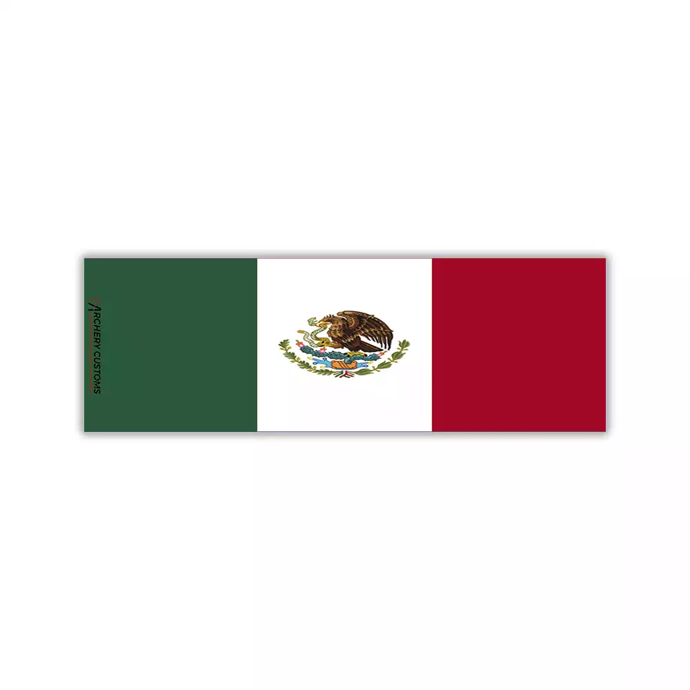Mexican Flag Arrow Wrap with Archery Customs logo