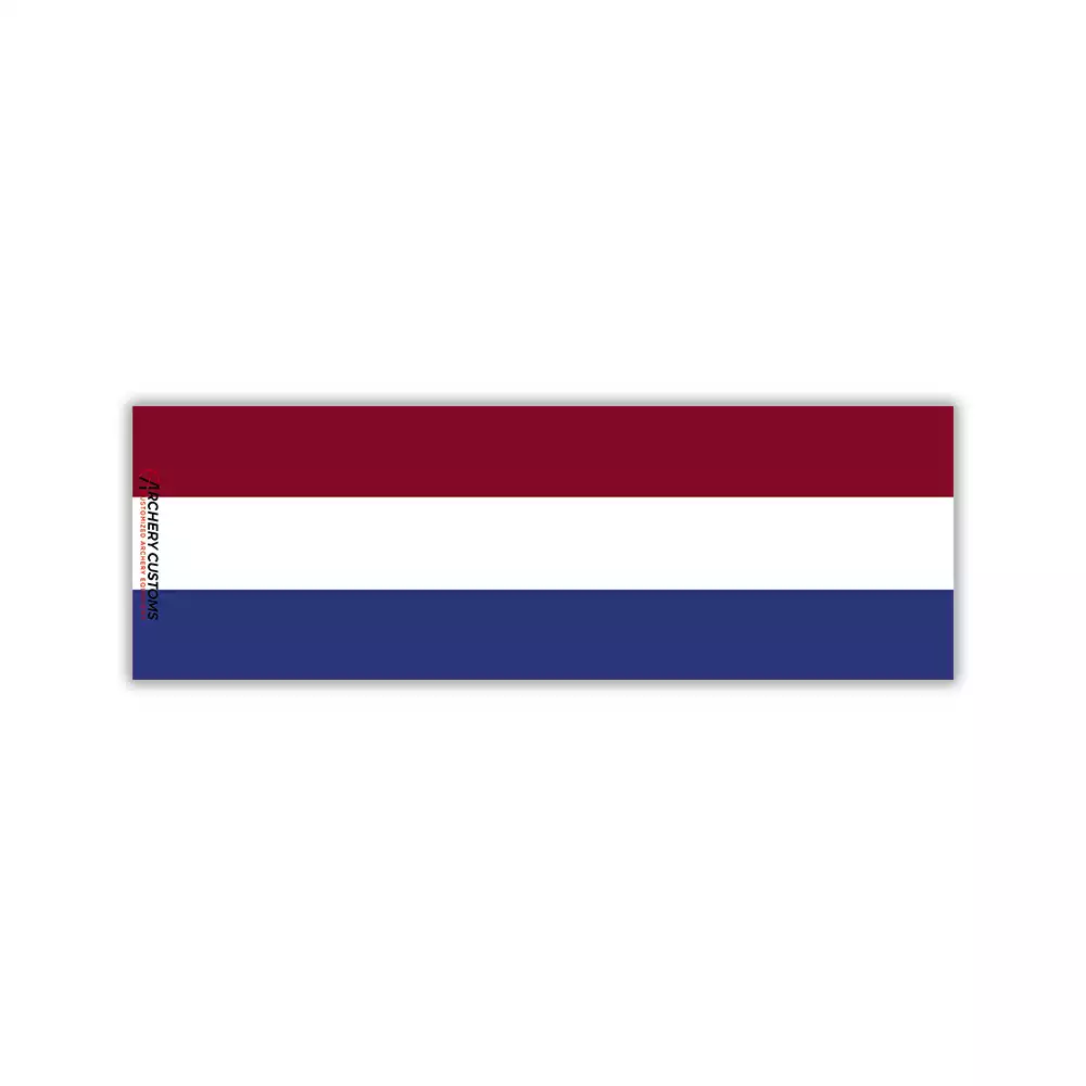Dutch Flag Arrow Wrap with Archery Customs logo