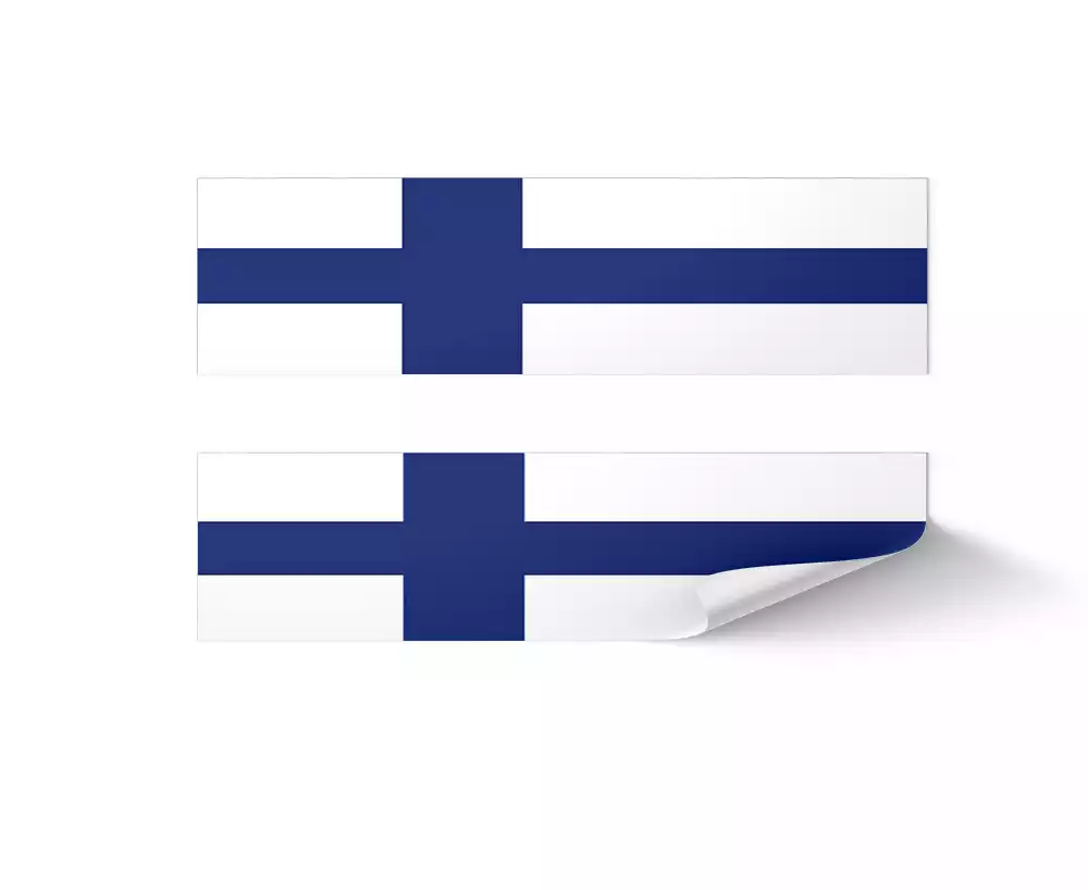 Finnish Flag Arrow Wrap with Archery Customs logo