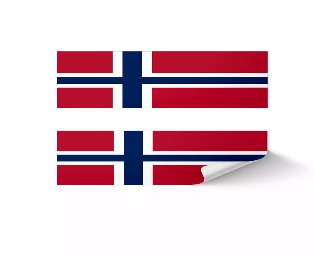 Norwegian Flag Arrow Wrap with Archery Customs logo