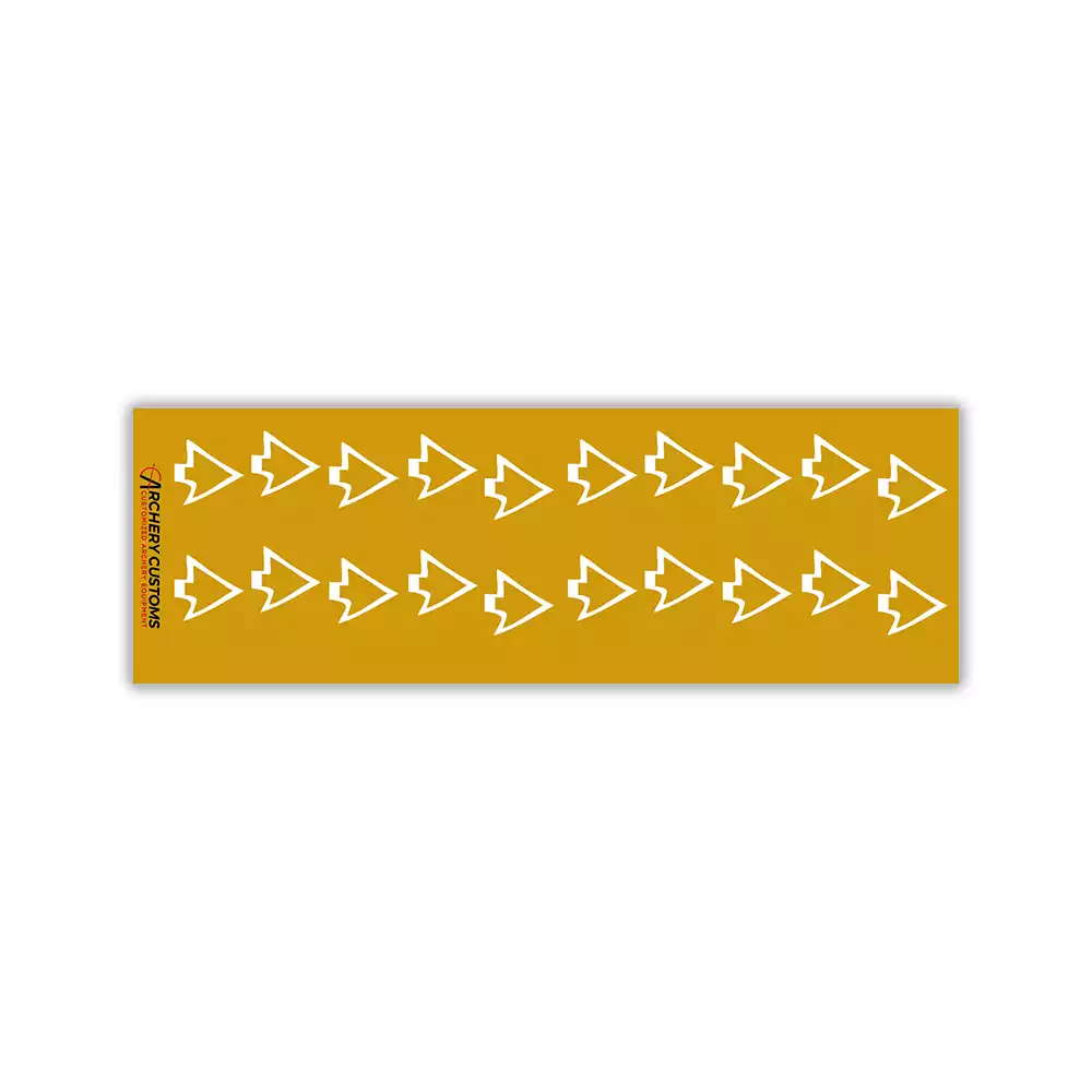 Arrow Line Design Yellow Arrow Wrap with Archery Customs logo