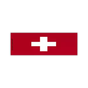 Swiss Flag Arrow Wrap with Archery Customs logo