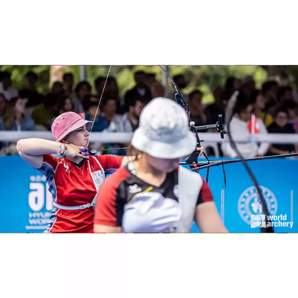 Penny Healey taking aim at Hyundai Archery World Cup in Antalya