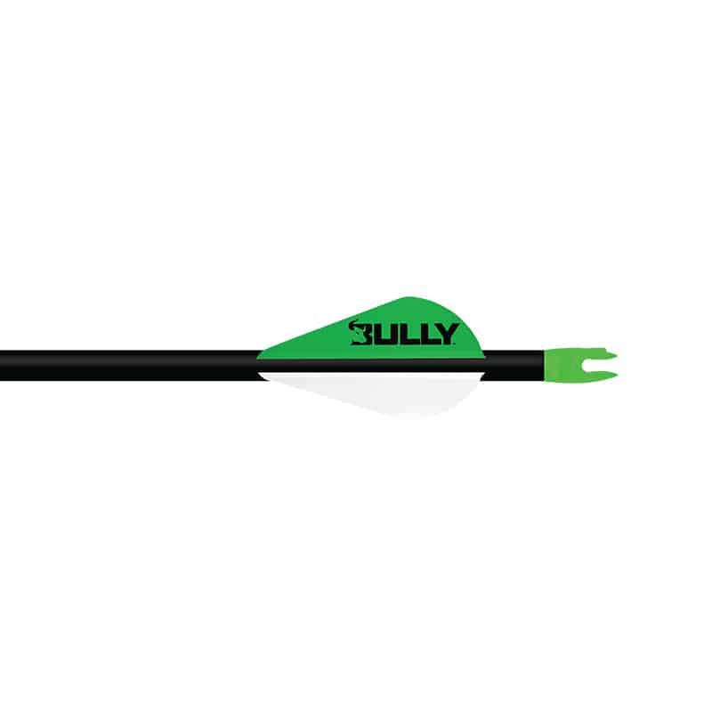 Bohning Easton Bully 2 Vane on an arrow in green and white